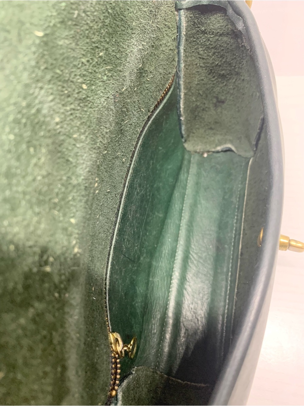Coach Vintage Devon Bag 9908 Green Leather Turnlock USA Made - Picture 13 of 14